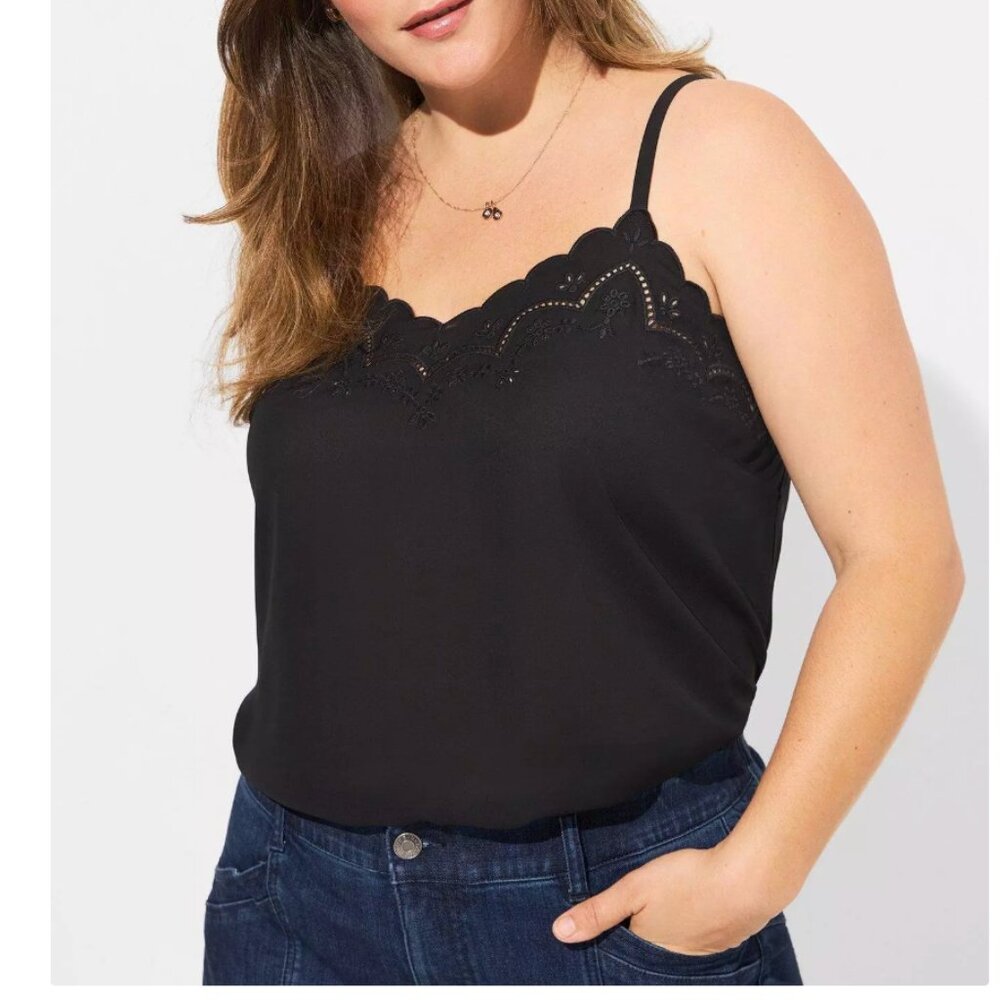 GUC Torrid Sophie Georgette Embroidered Cami